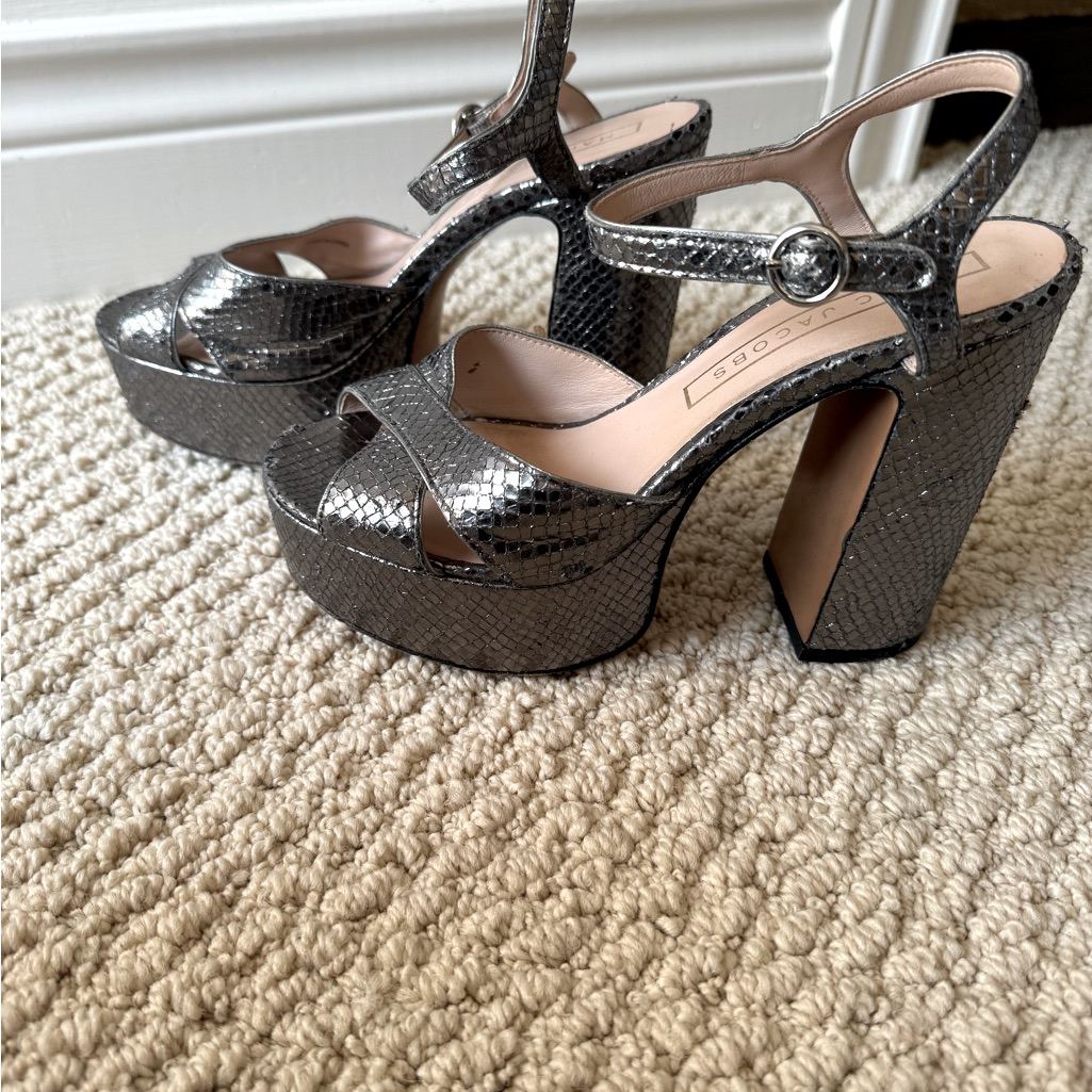 Marc Jacobs Snakeskin Platform Sandals 6 1/2